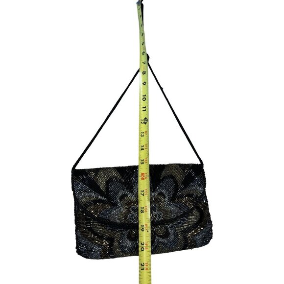 Vintage Carla Mitch Handmade Beaded Evening Bag Purse Art Deco Retro Stylish - Picture 2 of 10